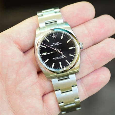 rolex oyster perpetual 34mm black 2018|Rolex Oyster Perpetual date vintage.